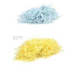 오와이규 종이 스타핑 선물포장재 종이완충제, 연노랑 50g