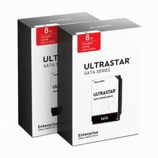 DKWestern Digital 8TB Ultrastar DC HC320 HUS728T8TALE6L4 패키지 (SATA3/7200/256M/2PACK), 1, 단일상품