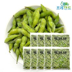 냉동 자숙 대두 콩 450g 껍질콩 잡곡 농산물 풋콩 에다마메 완두콩 주전부리 안주용, 9개