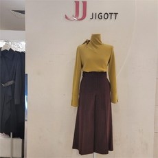 [JJ지고트(JJ JIGOTT)] JJ JIGOTT NC02 울 혼방 7부 와이드 팬츠 G
