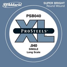 베이스 용 D Addario PSB040 단일 스트링 0.10cm (0.040 인치), 단일옵션