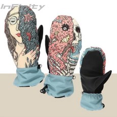 FLUX 스키 장갑은 방수 및 통기성 터치 스크린을 의미합니다. MITTEN WORK KEF ZIP RIP OVER, S, 스티커