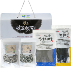 완도 건어믈 미역 다시마 멸치 마른 혼합 선물세트 특산물 명절 선물용 선물 세트, 혼합톳&다시마 세트