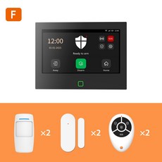 Staniot 가정용 경보 시스템 무선 와이파이 4G 투야 스마트 보안 보호 키트 내장 115dB 라우저 사이렌 5000mAh 배터리 7 인치, 24.Set-F 7Kit - 영국 플러그, 1개