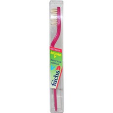 Fuchs Brushes 레코드 V 천연 강모 칫솔 성인 매체 1 칫솔, 단일상품