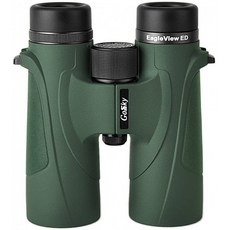 Gosky EagleView 성인용 10x42 ED 쌍안경 조류 관찰 용 전문 ED 유리 방수 쌍안경 여행 별 관찰 사냥 콘, 10x42 ED Glass Binoculars, 단일상품
