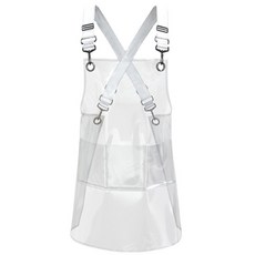 비닐앞치마 방수 투명 앞치마 민소매 미용사앞치마 애견미용 작업복, TPU 그린 길이 80cm