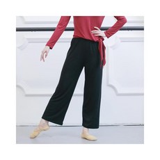 피치샵 발레복 현대 무용 스트레이트 와이드 레그 팬츠 댄스 연습복 여성 클래식 바디 의상 기본 훈련 의류_52282