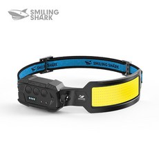 SmilingShark 공식스토어 헤드랜턴 C타입 모션센서 헤드램프 7*바 LED 너비 270°레드 후미등 자전거 캠핑 낚시 런닝 해루질 완벽한, 1개