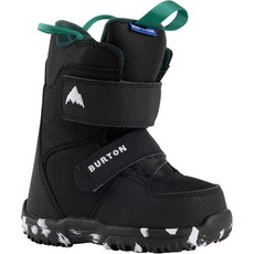 Burton Mini Grom 스노우보드 부츠 아동용 사이즈 11C 블랙 블랙.