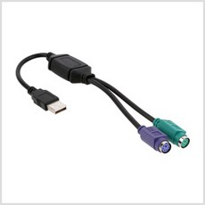 이지넷유비쿼터스 NEXT-KVMPS2 USB to PS 2 변환 케이블 스위칭허브/서버-KVM, 상세설명포함