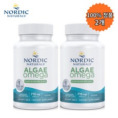 노르딕내추럴스 알지 알게 ALGAE 오메가3 715mg DHA EPA 60 소프트젤, 60정, 2개