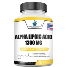 아메리칸 알파리포산 알 R 리포산 1300mg 90정 Alpha Lipoic Acid, 1개