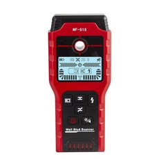 NOYAFA 벽 감지기 NF 515 와이어 깊이 추적기 다기능 핸드 헬드 벽 테스터 금속 목재 AC 케이블 파인더 벽 스터드 스캐너 네트워킹 도구, 레드 블랙