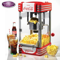 코카콜라 버전 노스텔지아 가정용 미니 팝콘 머신 기계 캐리, 단일상품