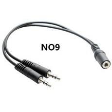 스테레오 1 5mm 어댑터 35mm 3 플러그 모노 RCA 6 커넥터 암수 개 오디오, NO9, 1개