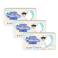마미포코 플렉스 팬티 여아 대형 52입 3개