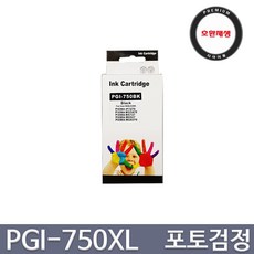 캐논 대용량 PGI-750XL CLI-751XL 5색 프리미엄 호환잉크, 1개, 포토검정대용량 - 캐논750