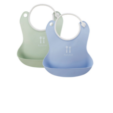  톨스토이 뉴 베이비빕 턱받이 마일드, 블루,그린, 3세트 