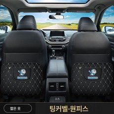 카시트 킥방지매트 다용도 캐릭터 보호매트 차량용 더러움방지매트 의자 등받이 킥방지매트78803, 【팅커벨】-반가방【일대일 투피스】