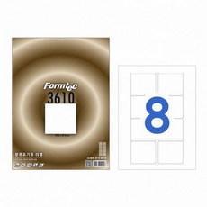 한국폼텍 폼텍 LQ-3610 레이저/잉크젯 라벨 20매, 1개 1개