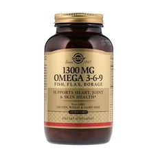 솔가 오메가 3-6-9 1300 mg 120정 (타블렛) Solgar Omega 120 tabs, 1개