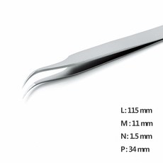 고정밀 항균성 이온 코팅 트위저 L115mm Rubis RU-7 Ion-SA TweezerNano Anti-microbial T20-33-320 트위져 - ru7