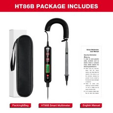 멀티미터 HT86B 모양 전압계 펜 12-300V 디지털 AC 전기 도구 검출기 DC 전압 멀티미터 HABOTEST 디지털, 1개