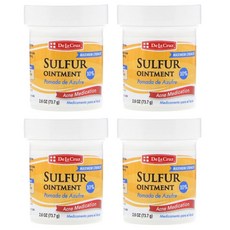 De La Cruz Sulfur Ointment Acne 데 라 크루즈 설퍼 아크네 유황 크림 73.7g 4팩
