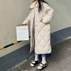 블링앤수 감성적인 여성 오버핏 롱 패딩 JZZ034
