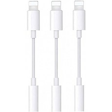 iPhone 헤드폰 어댑터 (3 팩) iPhone 7 / 7Plus / 8 / 8Plus / X / Xs Max / XR 어댑터와 호환 헤드폰 잭 iOS 12와 호환되는, 단일옵션, 단일옵션