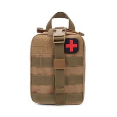 전문가 구급 보관 전술 가방 생존 파우치 야외 의료 상자 대형 SOS 응급 처치 키트 Molle EMT 비상, L Khaki, 1개