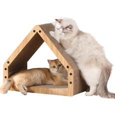 FUKUMARU Cat Scratcher House 골판지 디자인 41cm 모따기 표면 최대 내하중 10kg