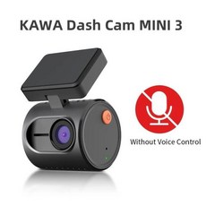 쟈동차용품 DVR 대시 캠 KAWA 미니 3 비디오 녹음기 비상 음성 제어 야간 투시경 WiFi 앱 모니터 WDR 2K, 3) 음성 제어 없음  32G