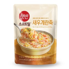 비비고 새우계란죽, 450g, 10개