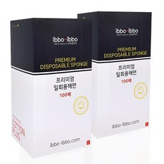 ibbo-ibbo 프리미엄 일회용해면 L 100매 2개(200매), 2개, 100매입