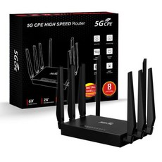 SIM 카드 포함 모뎀 라우터 듀얼 밴드 2.4G + 5.8G 기가비트 이더넷 라우터 5G CPE 와이파이 6 라우터 4 * LAN 1 * WAN 포트, 01 Black_02 EU 플러그_01 CHINA, 1개