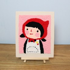 자수 DIY 러시아 Poke 자수 모직 자수 소재 자수 태교 도안 방법 선물 배우기 패키지, [리틀 레드 라이딩 후드] 스탬프 펜 + 삼각대개