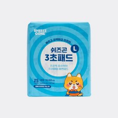 쉬즈곤 3초 강아지 논슬립 배변패드 대형 1팩 25매 고흡수율 프리미엄, 1개 - 1팩배변패드