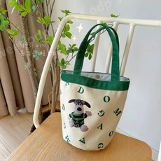 귀여운 그로밋 캔버스 가방 간단한 외출 마실 가방 미니 에코백 (2color), 1개