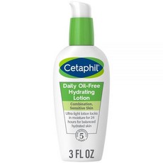 Cetaphil 데일리 하이드레이팅 페이스 로션 3온스 복합성 피부용 히알루론산 함유 24시간 수분 공급 향 무, 데일리 하이드레이팅 번들, 1개