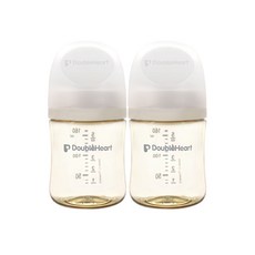 더블하트 PPSU 젖병 트윈팩(2입) 베이직 모먼트 디어프렌즈, 오후의베이지, 160ml, 1개 - 디얼프렌즈