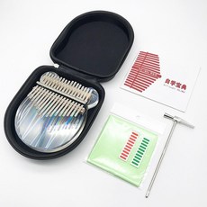 Kalimba 17 Keys 레인보우 아크릴 엄지 피아노 스타터 재미 클리어 핑거 피아노 케이스 스터디 소책자 튜닝 해머 스티커, 17 키 미키