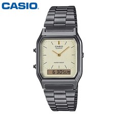 카시오 시계 AQ-230GG-9A 손목시계 남녀공용 메탈밴드 듀얼타임 CASIO 정품