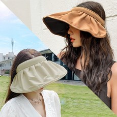 코욜하우키 [1+1 세트] 얼굴 햇빛가리개 여성 썬캡 머리띠 여자 여름 골프 등산 모자
