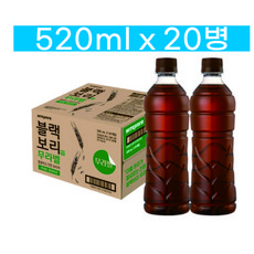 무라벨 하이트진로 블랙보리, 520ml, 20개