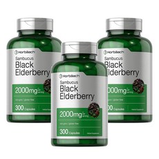 Horbaach 호바흐 블랙 엘더베리 2000mg, 3개, 300정