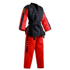 태권도 뱃지 레드 블랙 유니폼 TKD 긴 도복 밸런스 Wtf 정장, [04] SCM, [01] Long sleeve