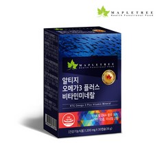 메이플트리 알티지오메가3 플러스 비타민미네랄 30캡슐 1통 1개월분, 1박스, 39g