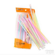 컬러 자바라빨대 50P 일회용빨대, 50개입
